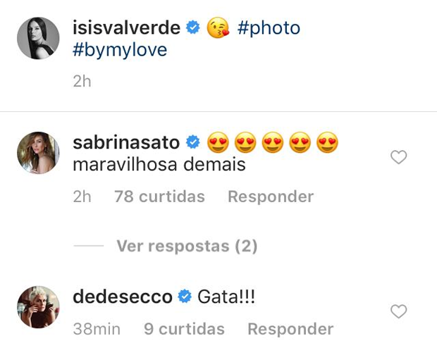Isis Valverde ganha elogios de Sabrina Sato e Deborah Secco (Foto: Reprodução/Instagram)