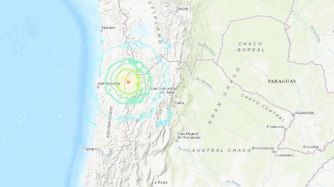 Antofagasta, a região atingida pelo terremoto chileno (Foto: Reprodução/Twitter)