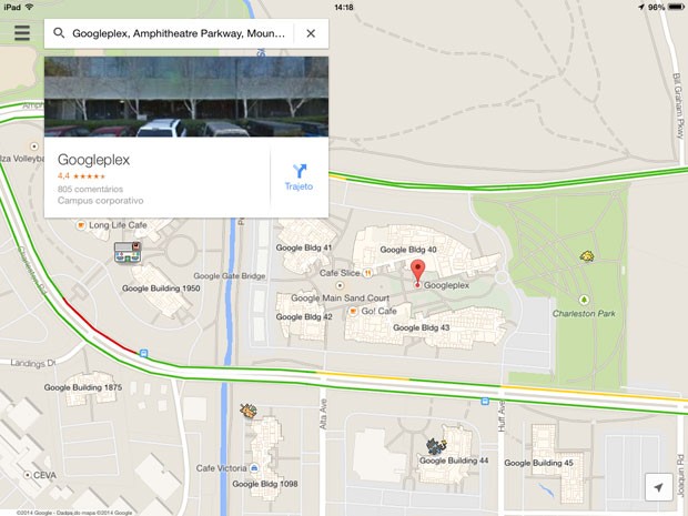 Google Maps no iOS e no Android tem Pokémons espalhados pelo mapa em brincadeira (Foto: Divulgação/Google)