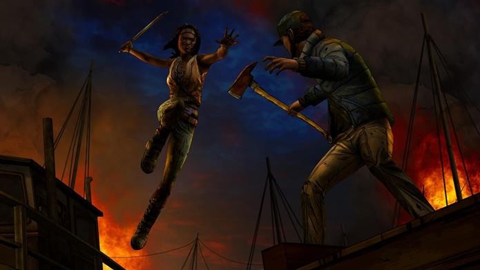 Uma Michonne cada vez mais selvagem e visceral é o destaque deste episódio de TWD (Foto: Divulgação / Telltale Games)
