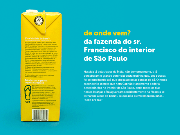 Sucos Do Bem diz que laranjas vêm da fazenda do senhor Francisco do interior de São Paulo (Foto: Reprodução)