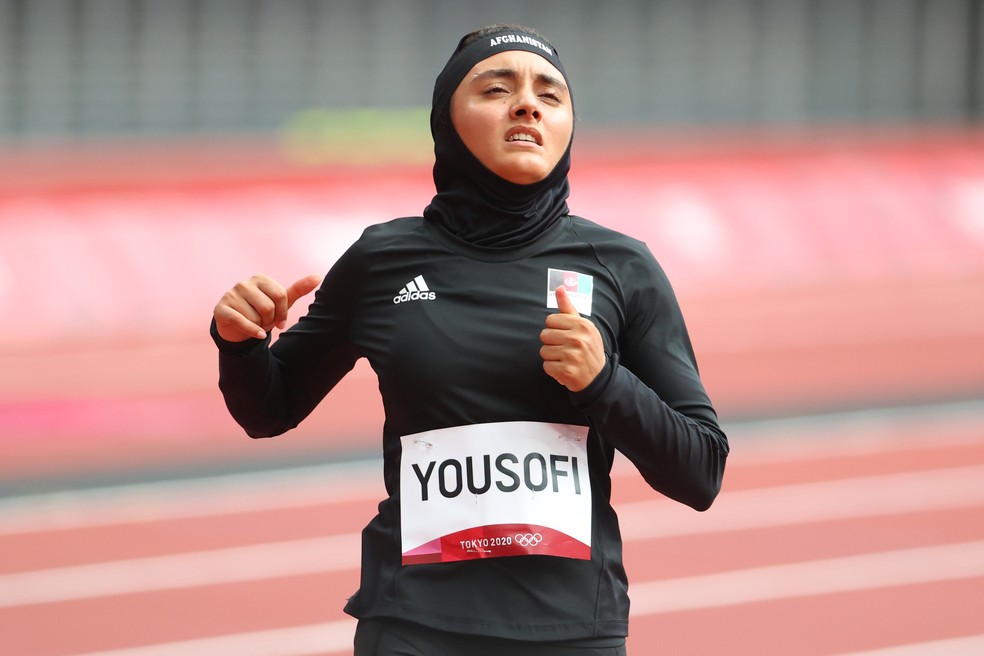 Kamia Yousufi marcou presença nos Jogos Olímpicos do Rio e Tóquio — Foto: Getty Images