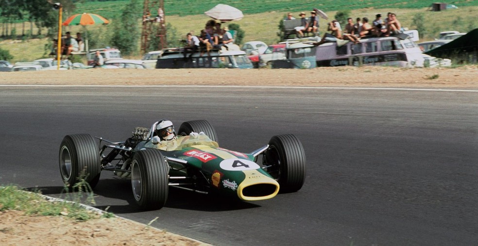 Jim Clark conquistou sua última vitória na F1 em Kyalami, em 1968 — Foto: Reprodução/rede social