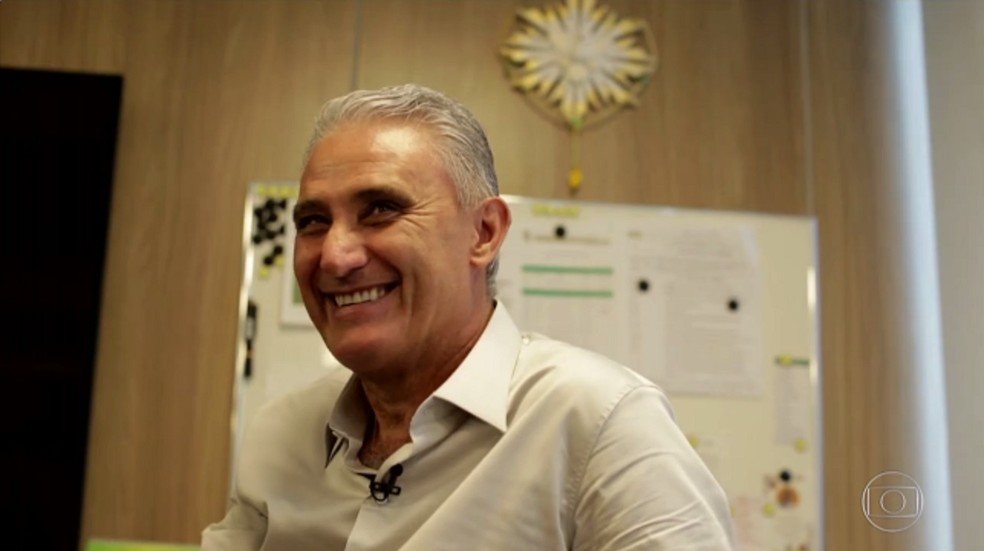 Tite conversou com Felipe Andreoli (Foto: Reprodução Tv Globo)