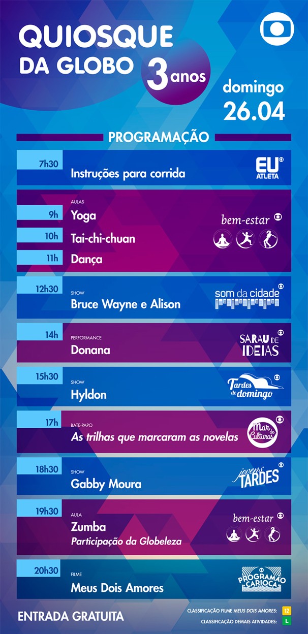 Rede Globo > rio - Quiosque da Globo comemora três anos com programação ...