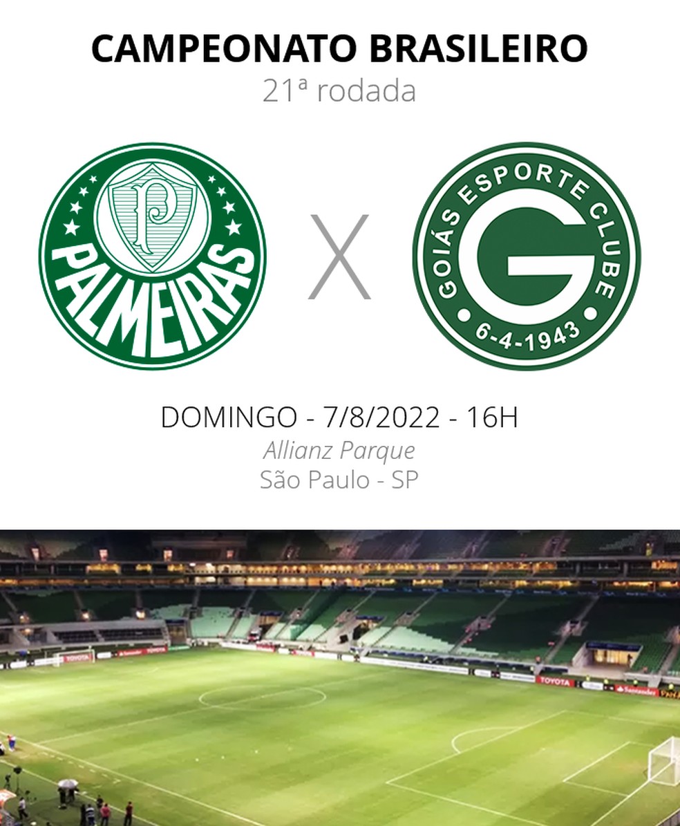 Ficha Palmeiras x Goi�s Brasileir�o � Foto: ge