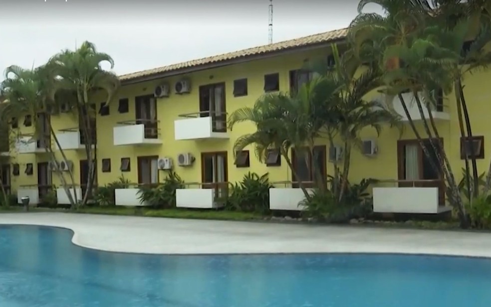 Hotel vazio em Porto Seguro, na Bahia, por causa da pandemia do coronavírus — Foto: Reprodução/TV Bahia