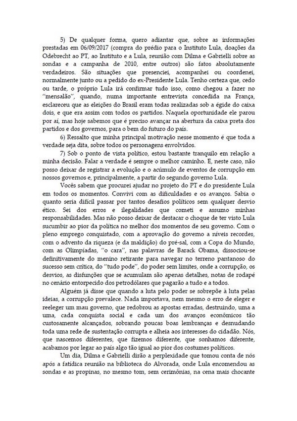 Carta Palocci 2 — Foto: Reprodução