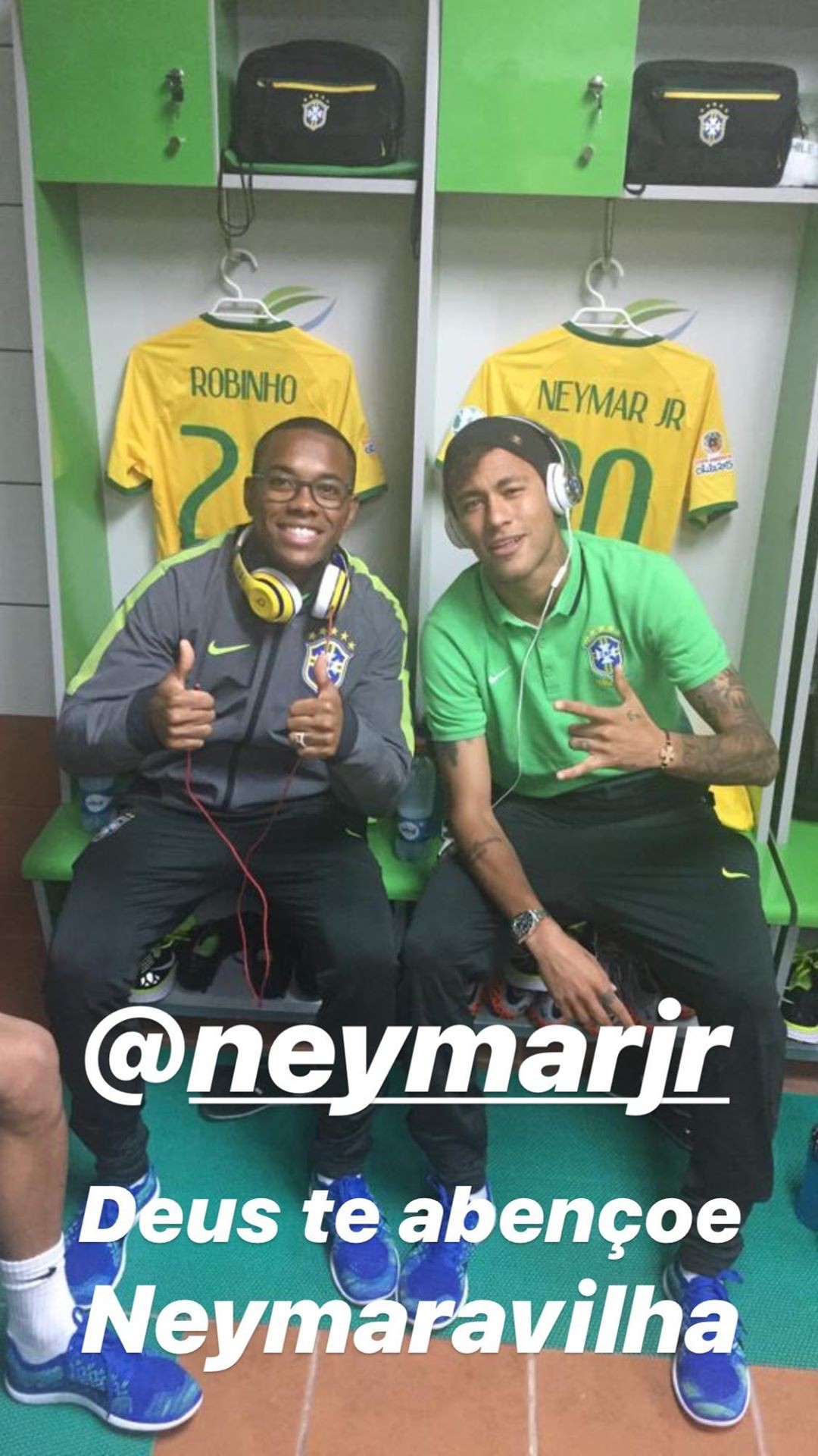 Robinho e Neymar (Foto: Reprodução/Instagram)