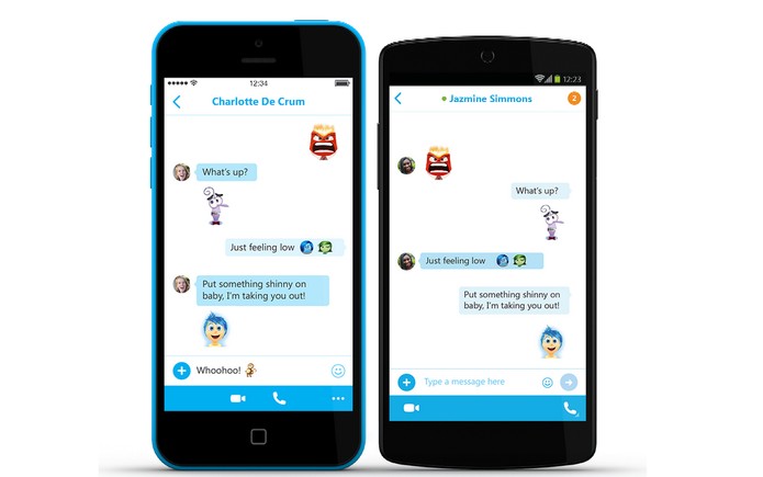 Emoticons dos personagens podem ser enviados nas conversas do Skype (Foto: Divulga??o/Skype)