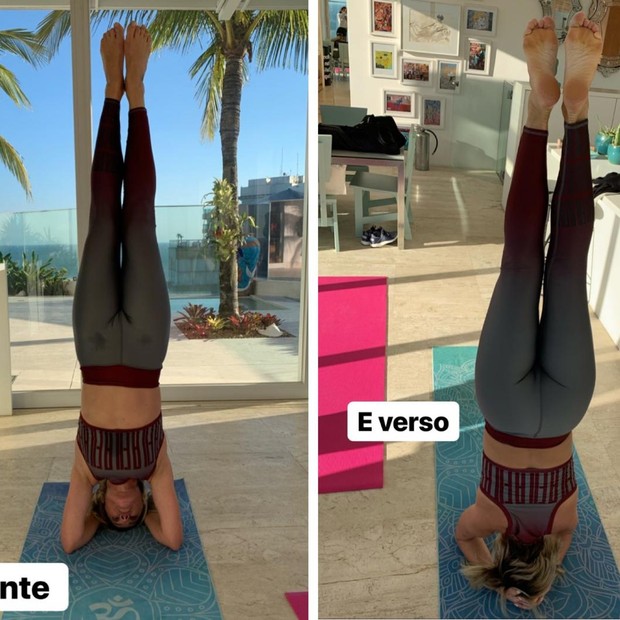Flávia Alessandra têm caprichado nas poses de ioga (Foto: Reprodução/Instagram)