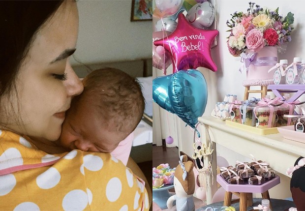 Decoração do quartinho da maternidade de Isabel, filha de Talita Younan e João Gomez (Foto: Reprodução/Instagram)