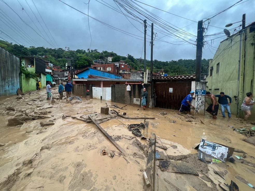 São Sebastião decreta calamidade pública devido às chuvas — Foto: Divulgação/Defesa Civil de São Sebastião