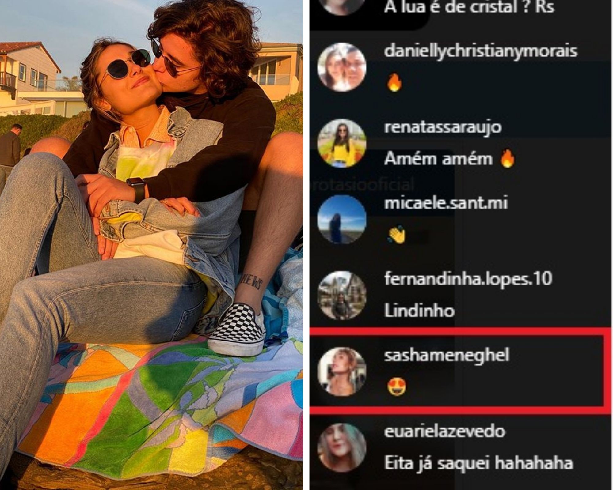 Sasha comenta live de João Figueiredo e ganha recado (Foto: Reprodução/Instagram)