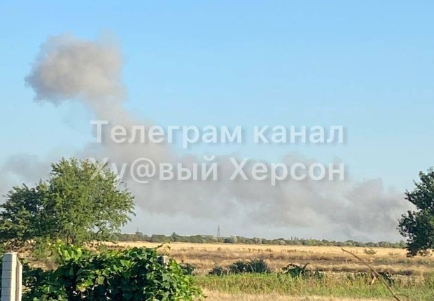Explosões na Crimeia (Foto: Reprodução/Redes sociais)