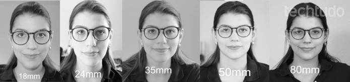 A diferença no tamanho do rosto da primeira para a última foto é perceptível (Foto: Heloisa Facin/ TechTudo)