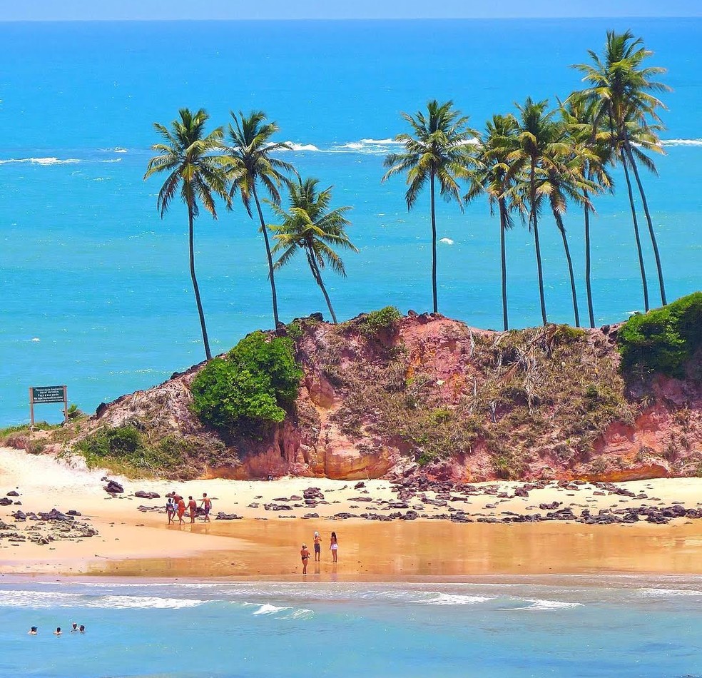 Praia de Tabatinga fica a 30 quilometros de João Pessoa — Foto: Eduardo Fechine