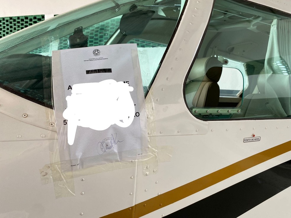 Aeronave de organização criminosa foi sequestrada por operação — Foto: PF/Divulgação