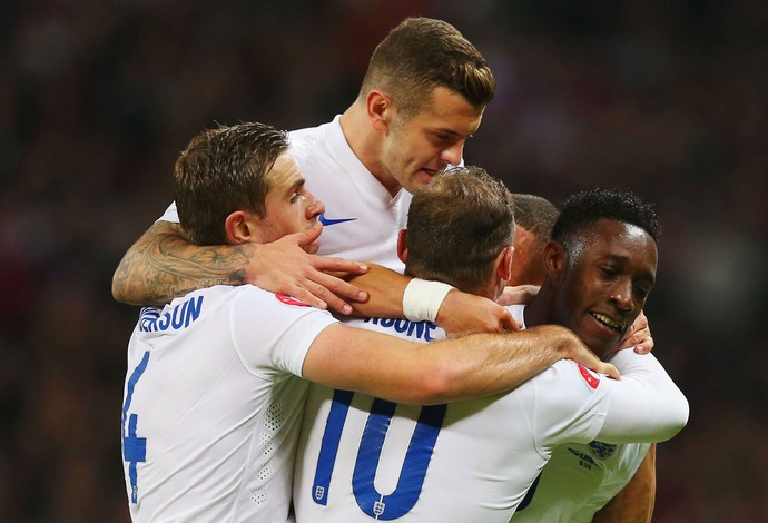 Inglaterra x Eslovênia - comemoração gol (Foto: Getty)