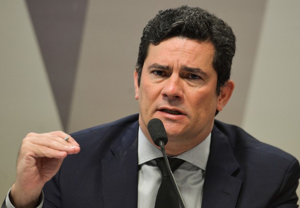 O ministro da Justiça e Segurança Pública, Sergio Moro, durante audiência Pública na comissão de constituição e justiça do Senado (Foto: Marcelo Camargo/Agência Brasil)