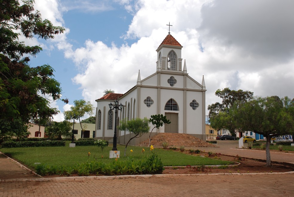 Igreja So Sebastio, um dos smbolos de Cristalina, em Gois  Foto: Divulgao/Prefeitura de Cristalina