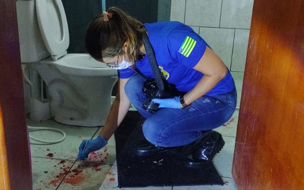Polícia Científica vistoria casa onde Maria Alice e Lavínia foram encontradas mortas em Edéia, Goiás — Foto: Divulgação/Polícia Científica