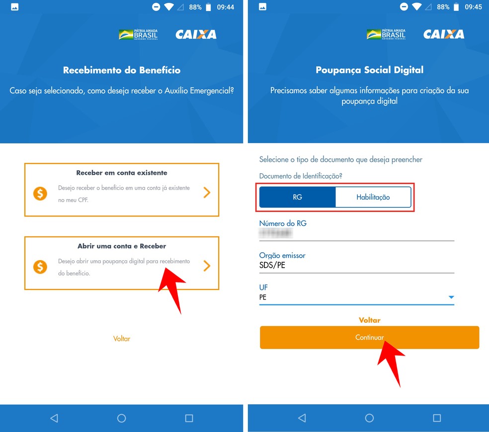 Conta digital Caixa: 'coronavoucher' pode ser recebido em poupança social digital — Foto: Reprodução/Rodrigo Fernandes