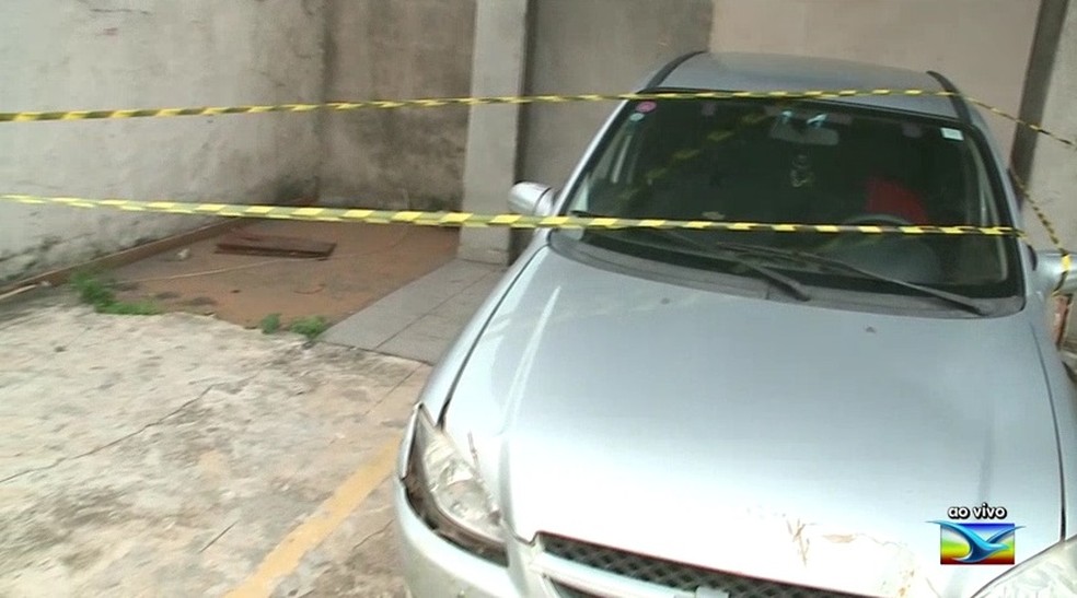 Polícia vai realizar esta semana uma perícia no carro do motorista morto que foi atingido por três tiros — Foto: Reprodução/TV Mirante