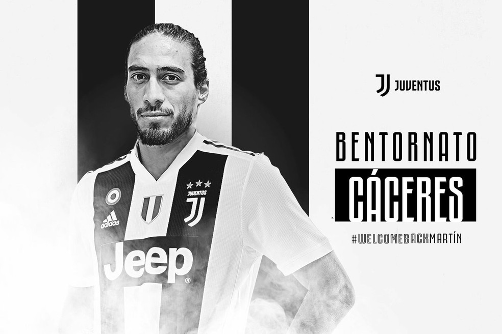 C&aacute;ceres volta a jogar pela Juventus &mdash; Foto: Divulga&ccedil;&atilde;o
