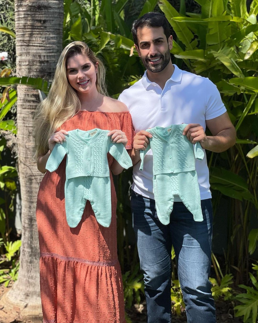 Bárbara e Gustavo estão grávidos de gêmeos (Foto: Reprodução/Instagram)