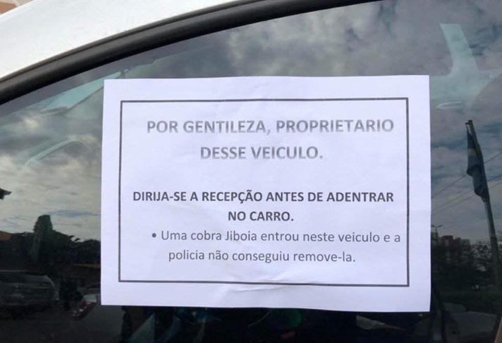 Recado foi deixado no vibro do motorista  (Foto: Divulgação / Arquivo pessoal)