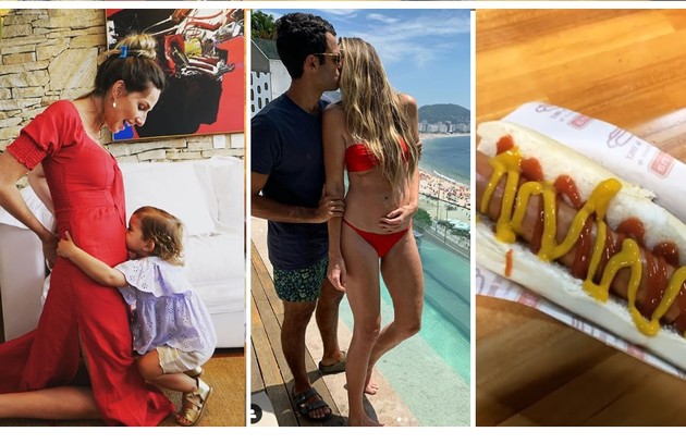 Mariana Weickert está grávida de quase quatro meses. No Instagram, ela compartilhou seu desejo de grávida: 'Hot dog' (Foto: Reprodução/Instagram)