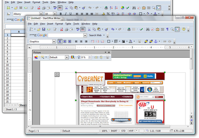 StarOffice contava com versão escondida de Frogger (Foto: Divulgação/StarOffice)