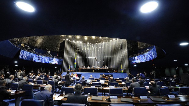 Plenário do Senado durante 3º dia de julgamento do impeachment de Dilma (Foto:  Edilson Rodrigues/Agência Senado)