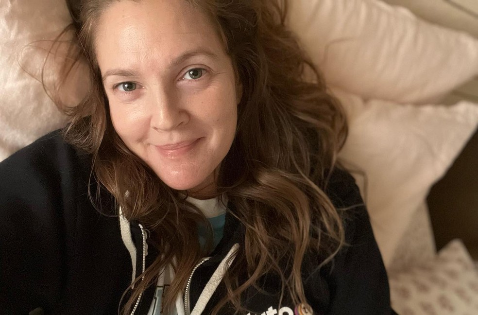 A atriz e apresentadora Drew Barrymore — Foto: Instagram