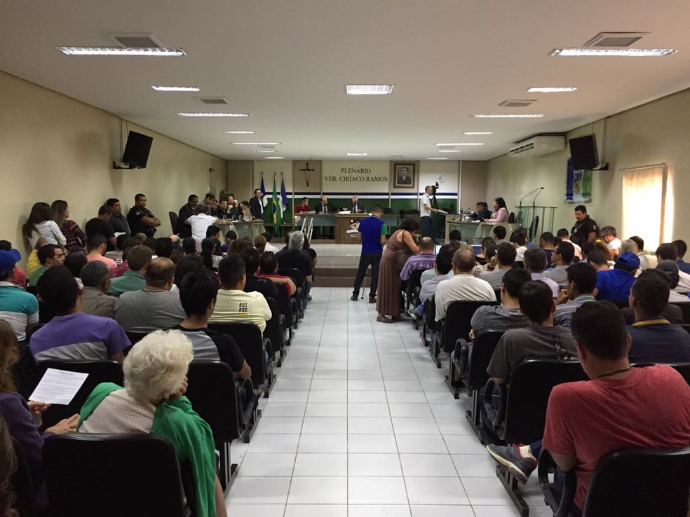 Primeira reunião ordinária após o recesso foi realizada nesta quinta (Foto: Mavian Barbosa/G1)