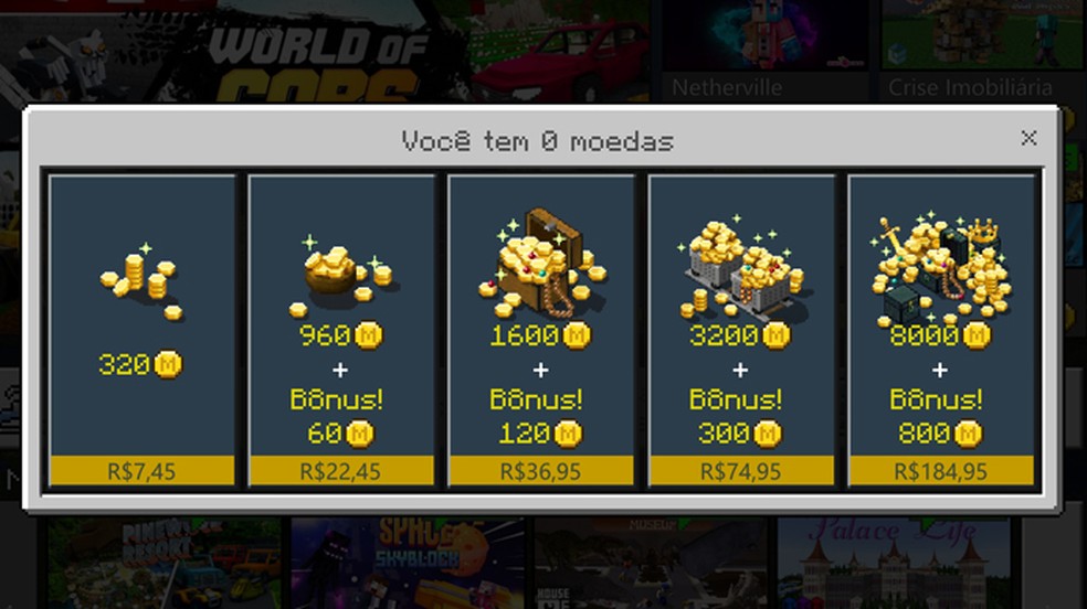 Como Conseguir Moedas No Minecraft Veja Como Comprar Minecoin Jogos Casuais Techtudo Como Conseguir Moedas No Minecraft Veja Como Comprar Minecoin Jogos Casuais Techtudo