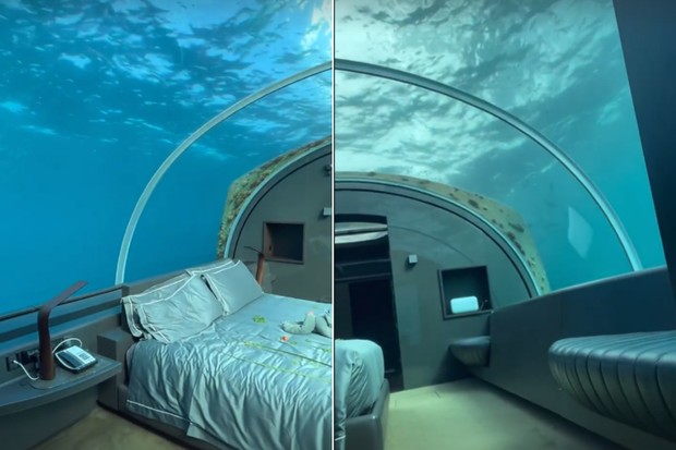 Rodrigo Faro passa noite em quarto submarino nas Maldivas com diária de R$ 101 mil (Foto: Reprodução/Instagram @rodrigofaro)