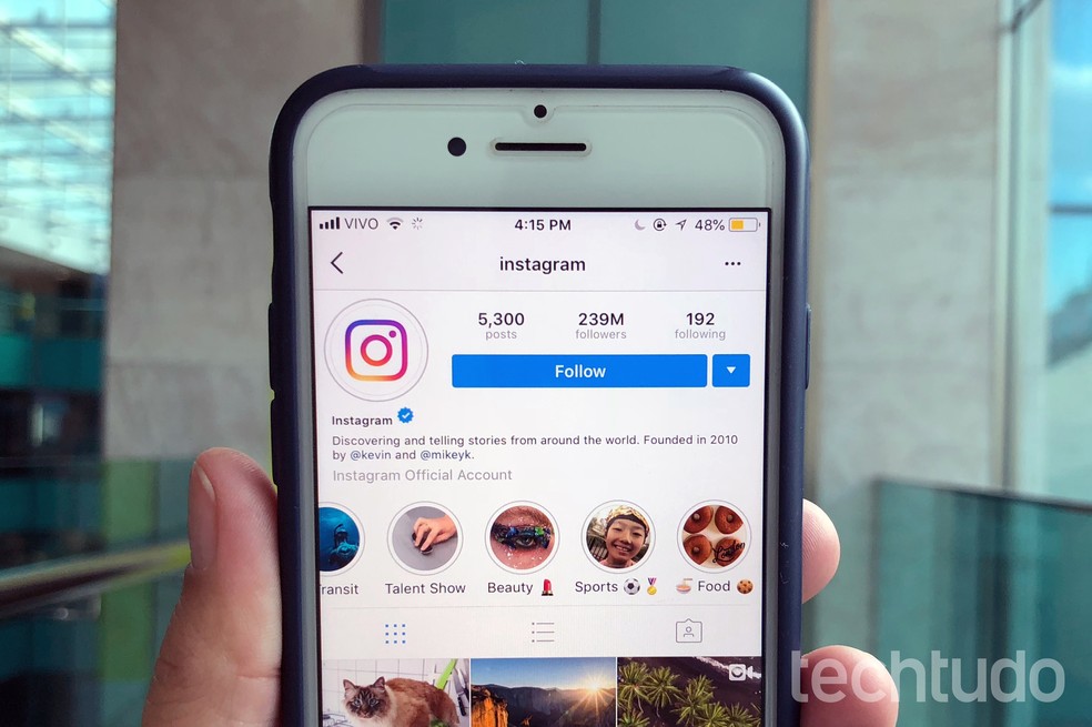 Instagram mostra lista de seguidores e de perfis que você está seguindo — Foto: Nicolly Vimercate/TechTudo