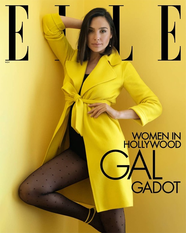 Gal Gadot é a capa da nova edição da revista Elle (Foto: Reprodução / Elle)