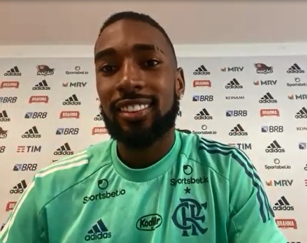Gerson em bate-papo virtual com Casagrande, no Esporte Espetacular — Foto: Reprodução