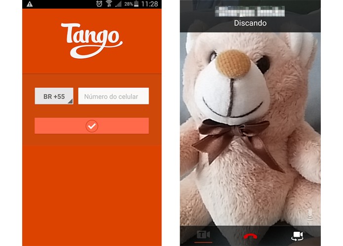 Tango oferece recursos para video-chamadas pelo app Android (Foto: Reprodu??o/Barbara Mannara)