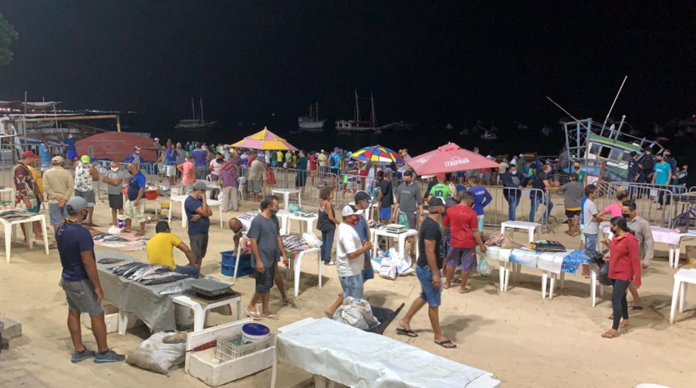 Mercado dos Peixes na Praia do Mucuripe em Fortaleza. — Foto: Isaac Macedo/SVM