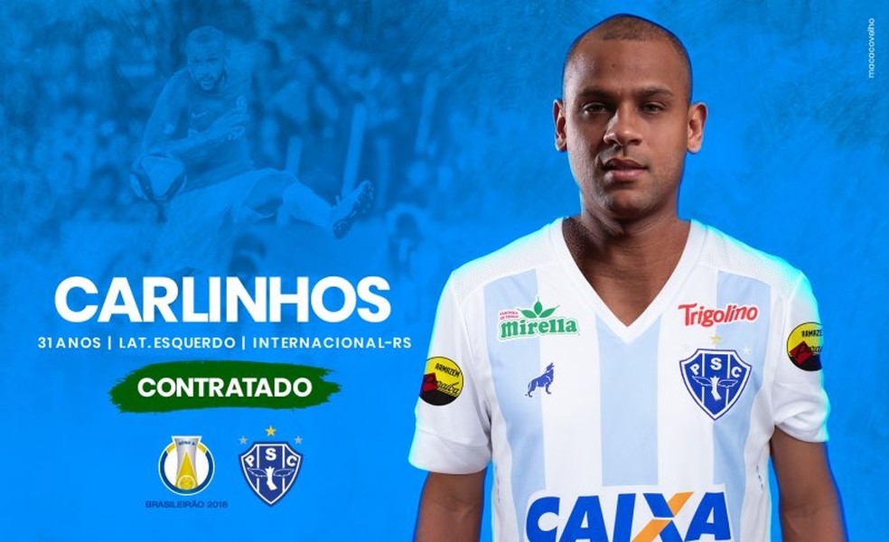 Carlinhos foi oficializado pelo Paysandu nesta segunda-feira (Foto: DivulgaÃ§Ã£o/Paysandu)