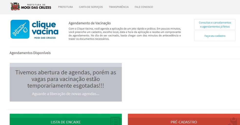 apos vagas para 43 anos esgotarem mogi suspende temporariamente agendamento de vacina contra a covid 19 mogi das cruzes e suzano g1