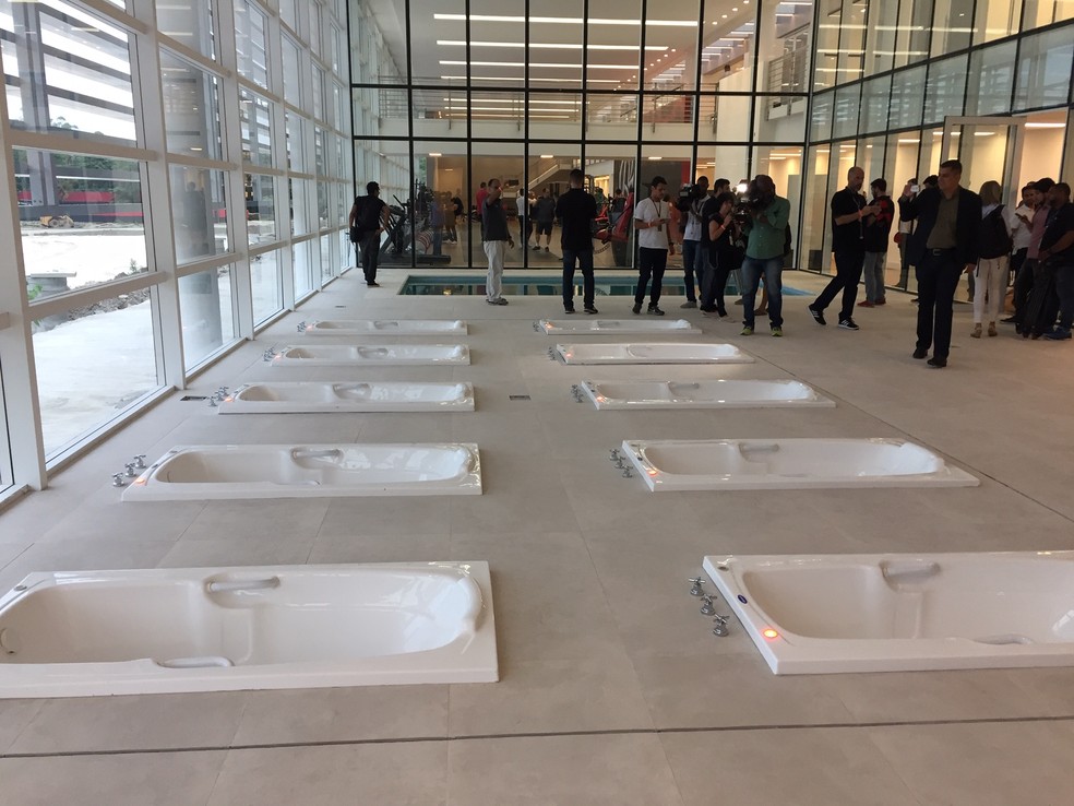 Novas piscinas do CT � Foto: Andr� Dur�o
