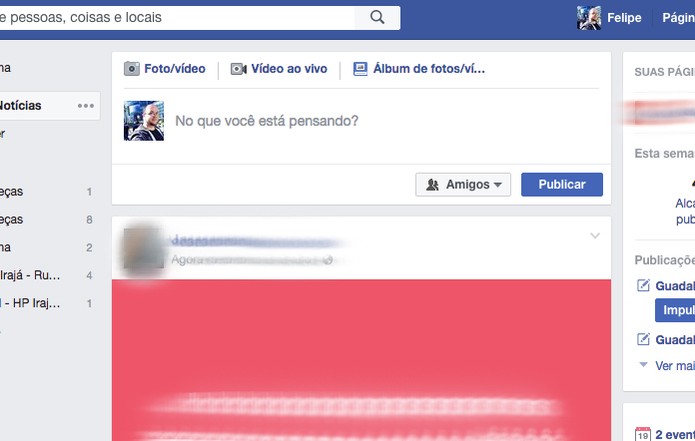 Como fazer transmissão ao vivo no Facebook usando o navegador Web (Foto: Reprodução/Felipe Vinha)