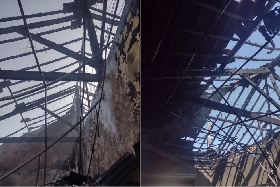 Causas do incêndio em São Manuel serão investigadas pela Polícia Civil — Foto: Corpo de Bombeiros/ Divulgação