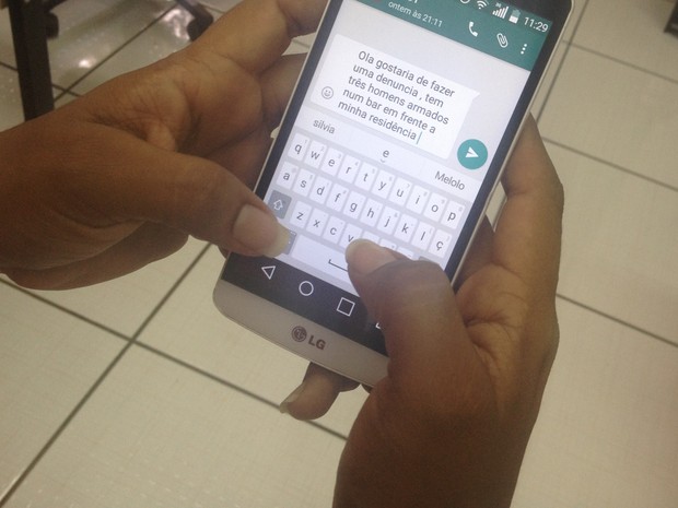 Denúncias pelo WhatsApp pode ser feita de forma anônima, diz polícia (Foto: Júnior Freitas/ G1)