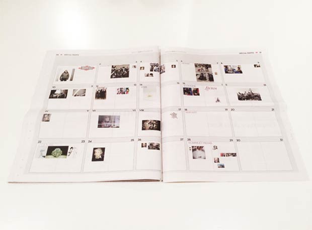Ao fim da edição, índice mostra em miniatura as imagens referentes aos quadros em branco no 'Libération' (Foto: Reprodução/British Journal of Photography)
